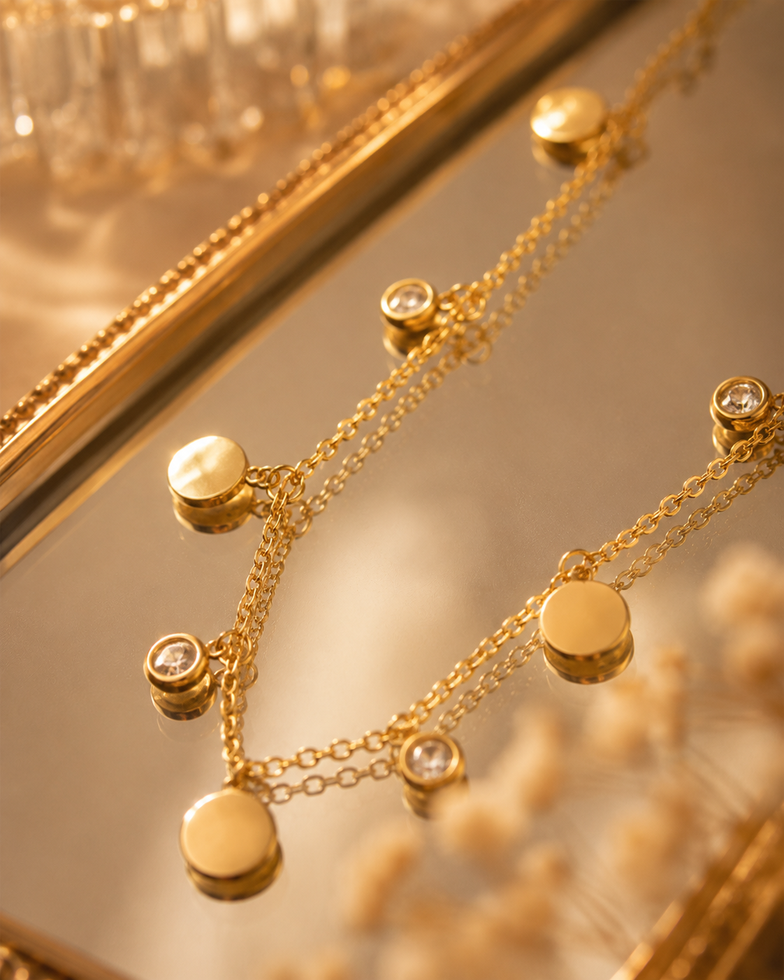 Victoria Layered Gold-Plated Statement Necklace