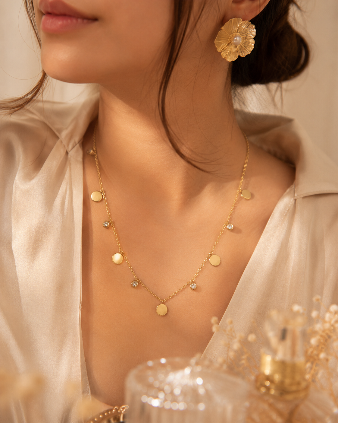 Victoria Layered Gold-Plated Statement Necklace