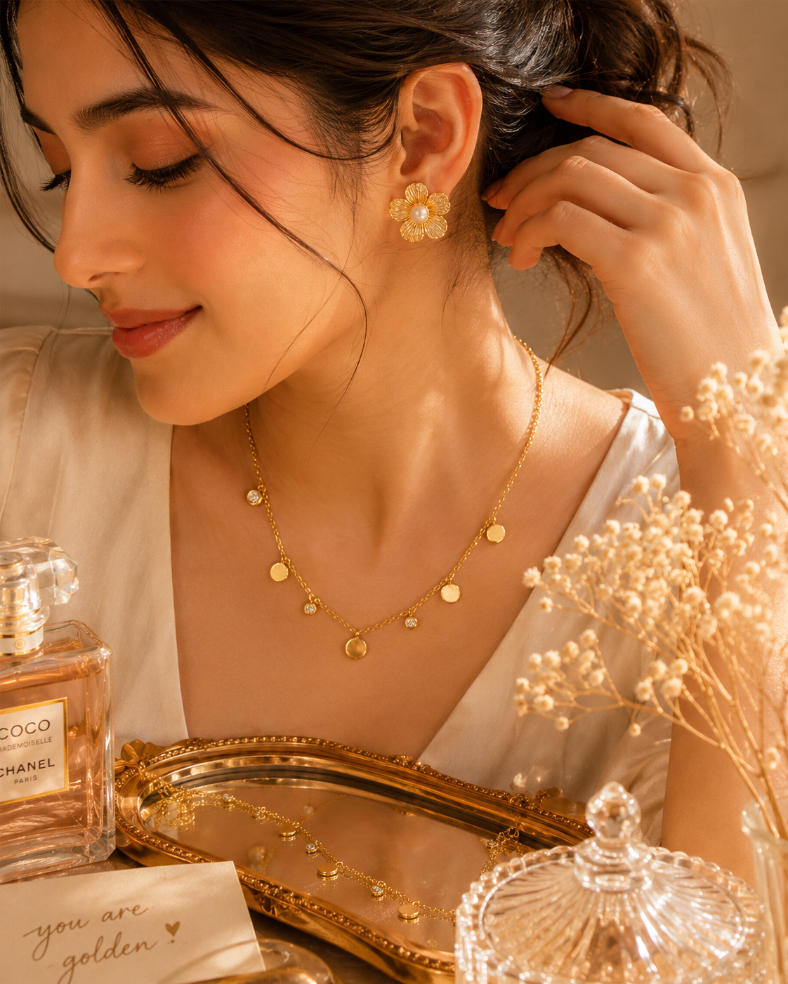 Victoria Layered Gold-Plated Statement Necklace
