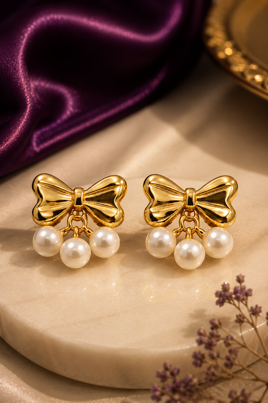 Pearl Kiss Bow Drops