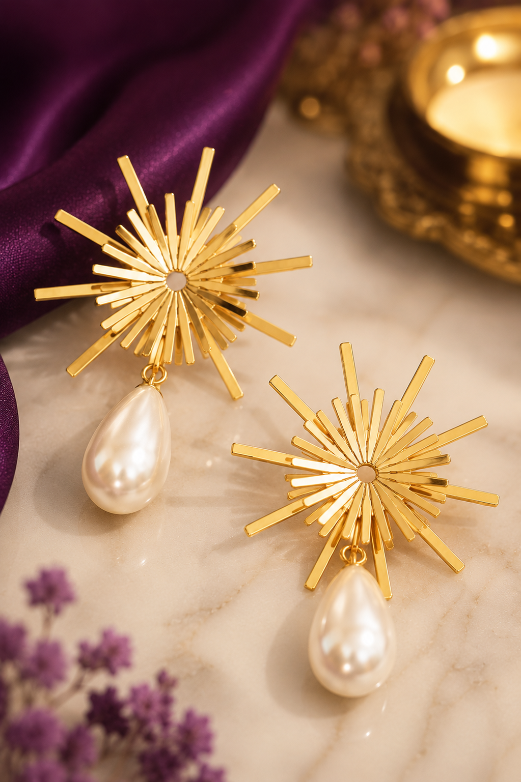 Solstice Glow Pearl Earrings