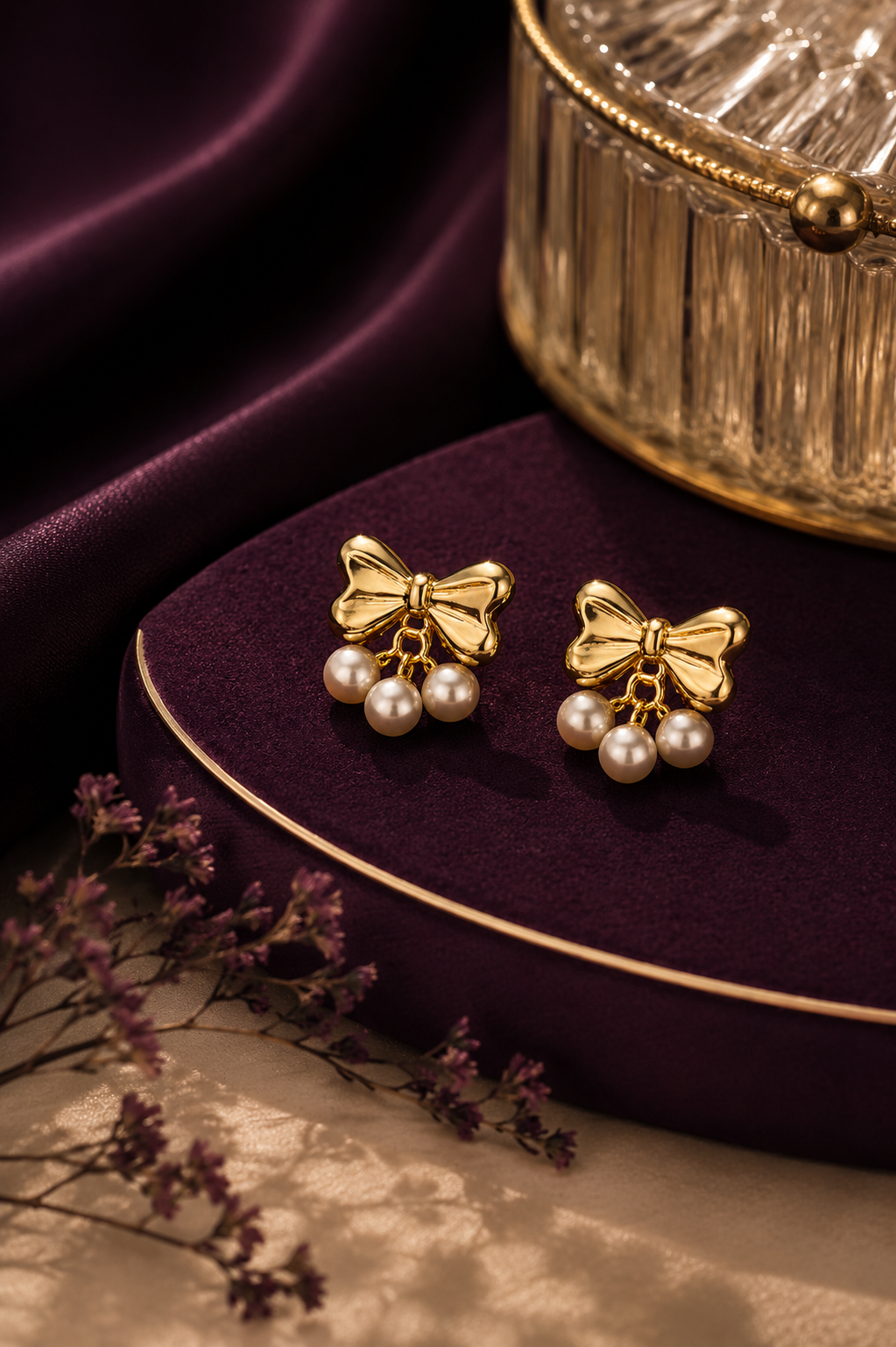 Pearl Kiss Bow Drops